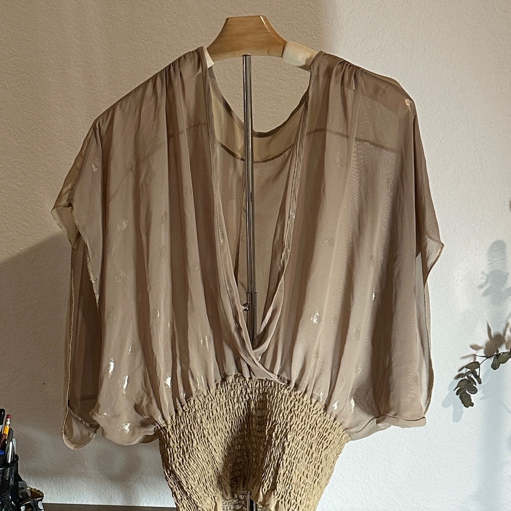 Chic Beige Women's Blouse